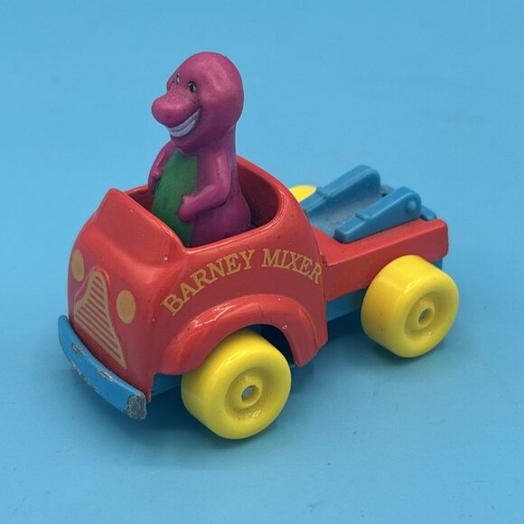 Lyons Group 1993 Die Cast Barney Mixer Purple Dinosaur Toy Car Truck - Picture 2 of 5